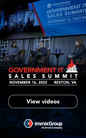 An ad directing readers to view videos from the 2023 Government IT Sales Summit